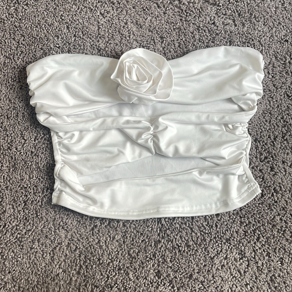 White crop top